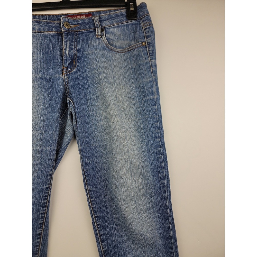 ABM Jeans Womens Size 9 Skinny Denim Jeans Medium Wash Stretch Low Rise 32x31 - Picture 10 of 14